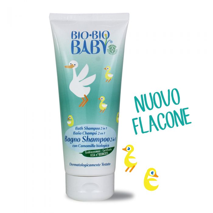 Pilogen Carezza Bagno Shampoo con Camomilla e Aloe Vera 200 ml - Bio Bio Baby